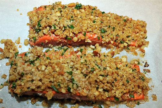 honey mustard crusted salmon – healthy mediterranean diet