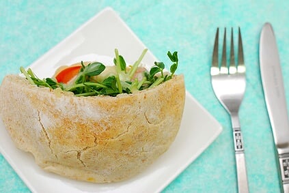 6 Minute 6 Ingredient Mediterranean Pita Sandwich